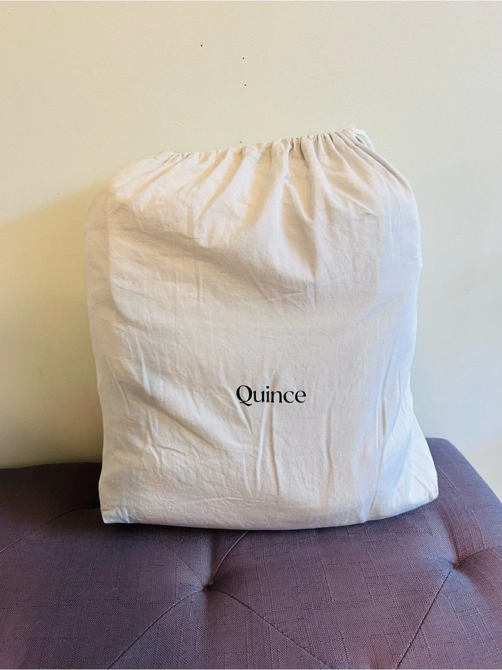 NWT Quince Organic Luxe Honeycomb Light Grey Duvet Cover!